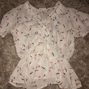 White floral top